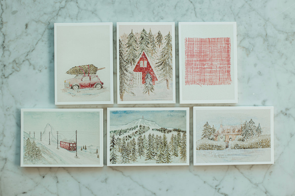 christmas card Mijé - winter set