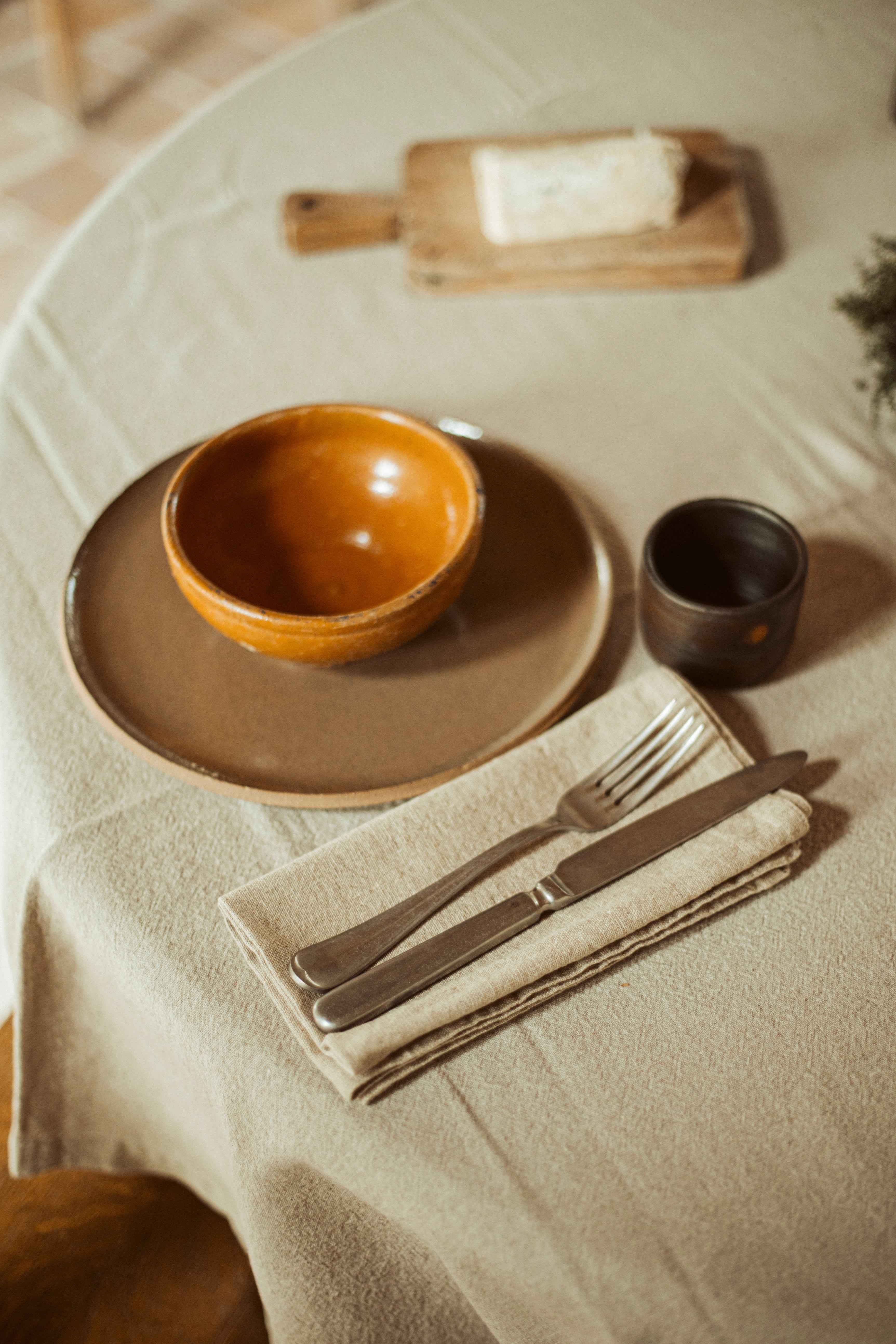 naturel servet van linnenmix