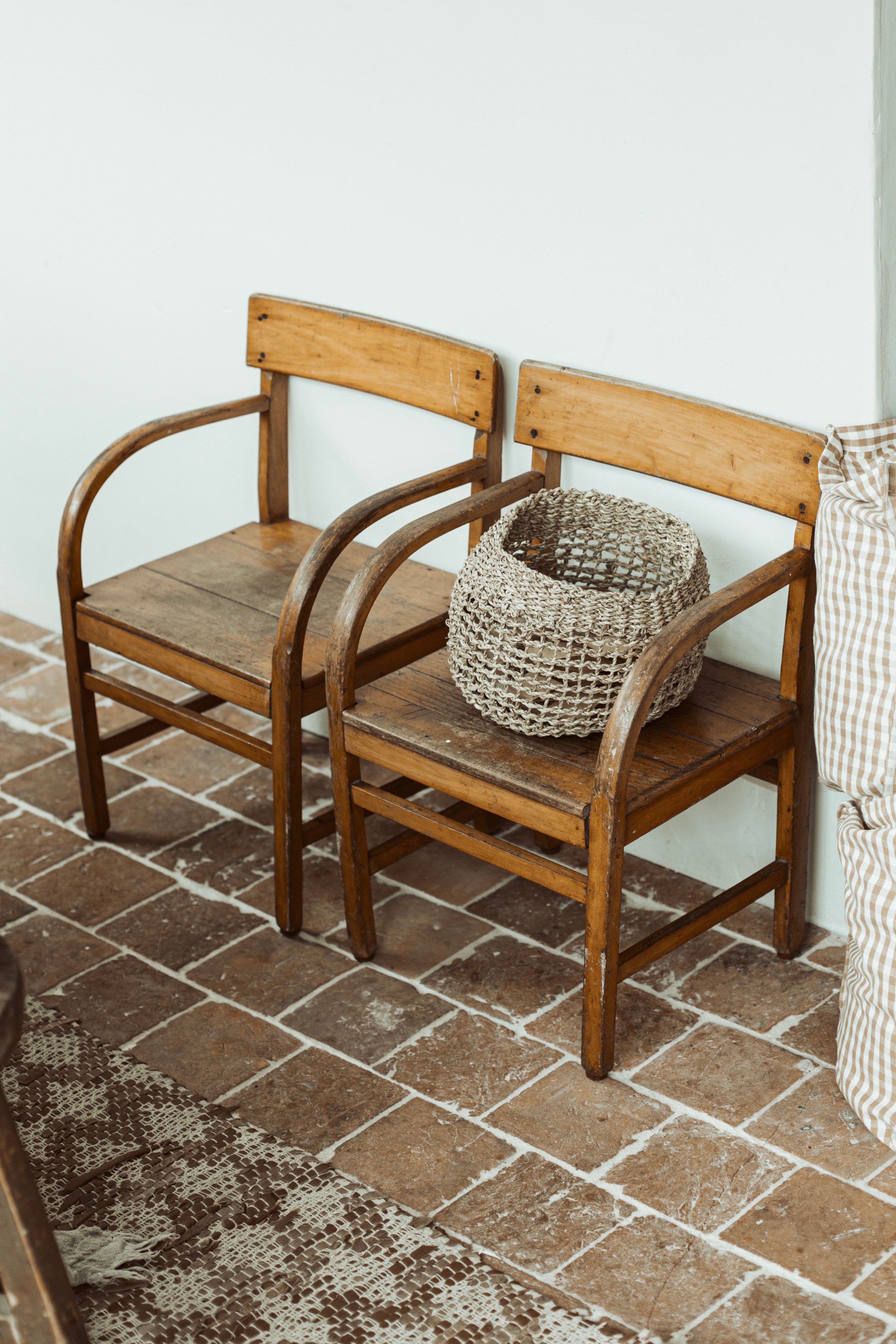 kinderstoel met leuning - brocante