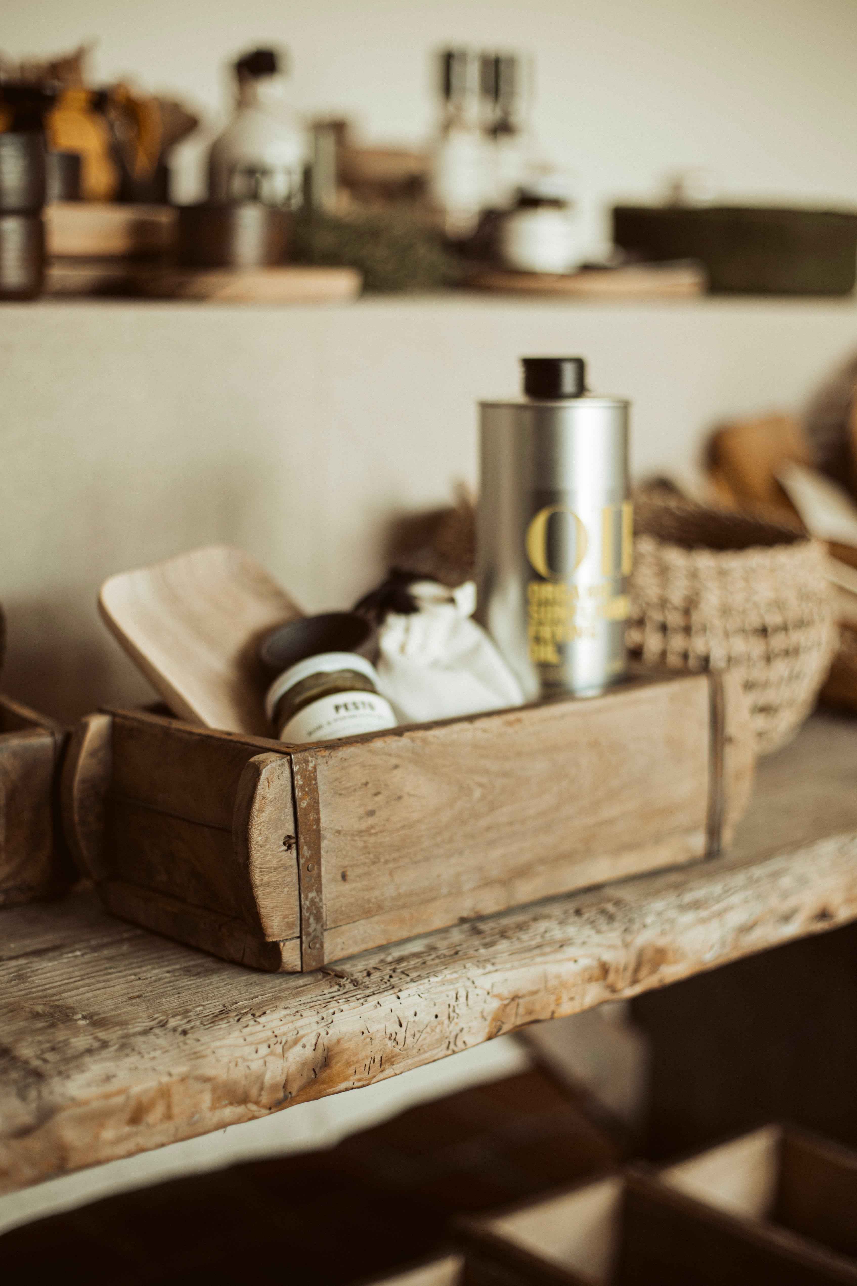 houten minikrat - brocante