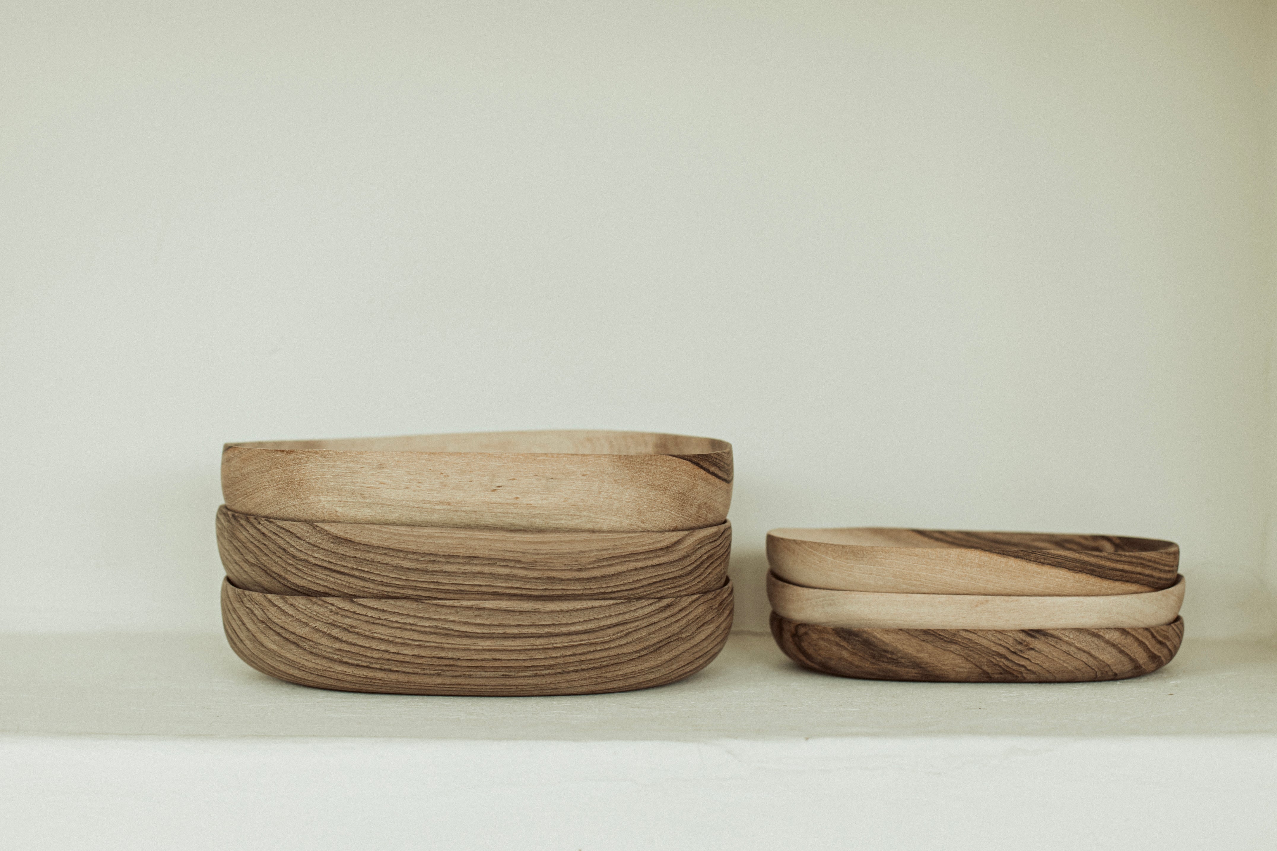 wooden oval bowl