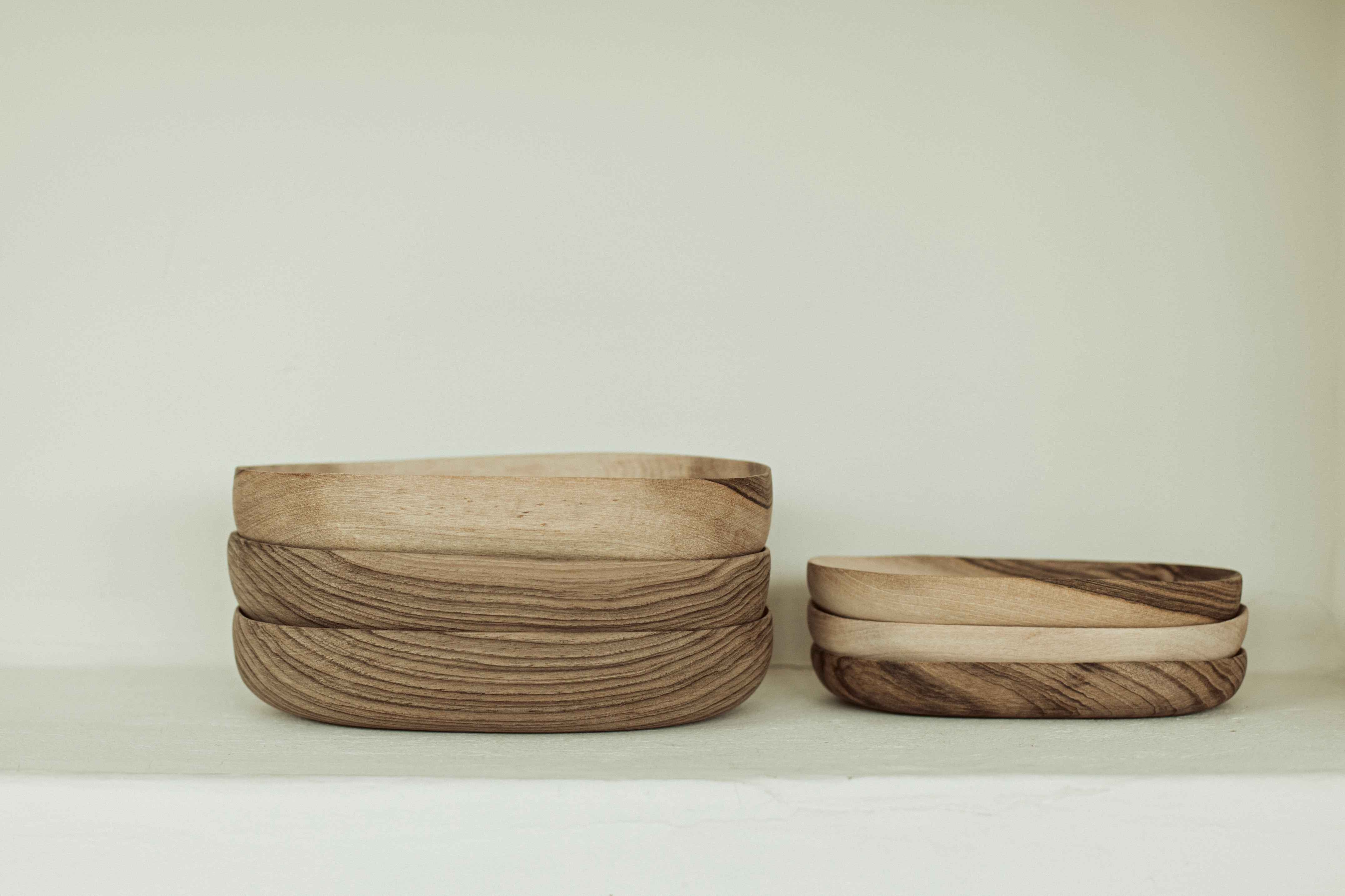 wooden oval bowl