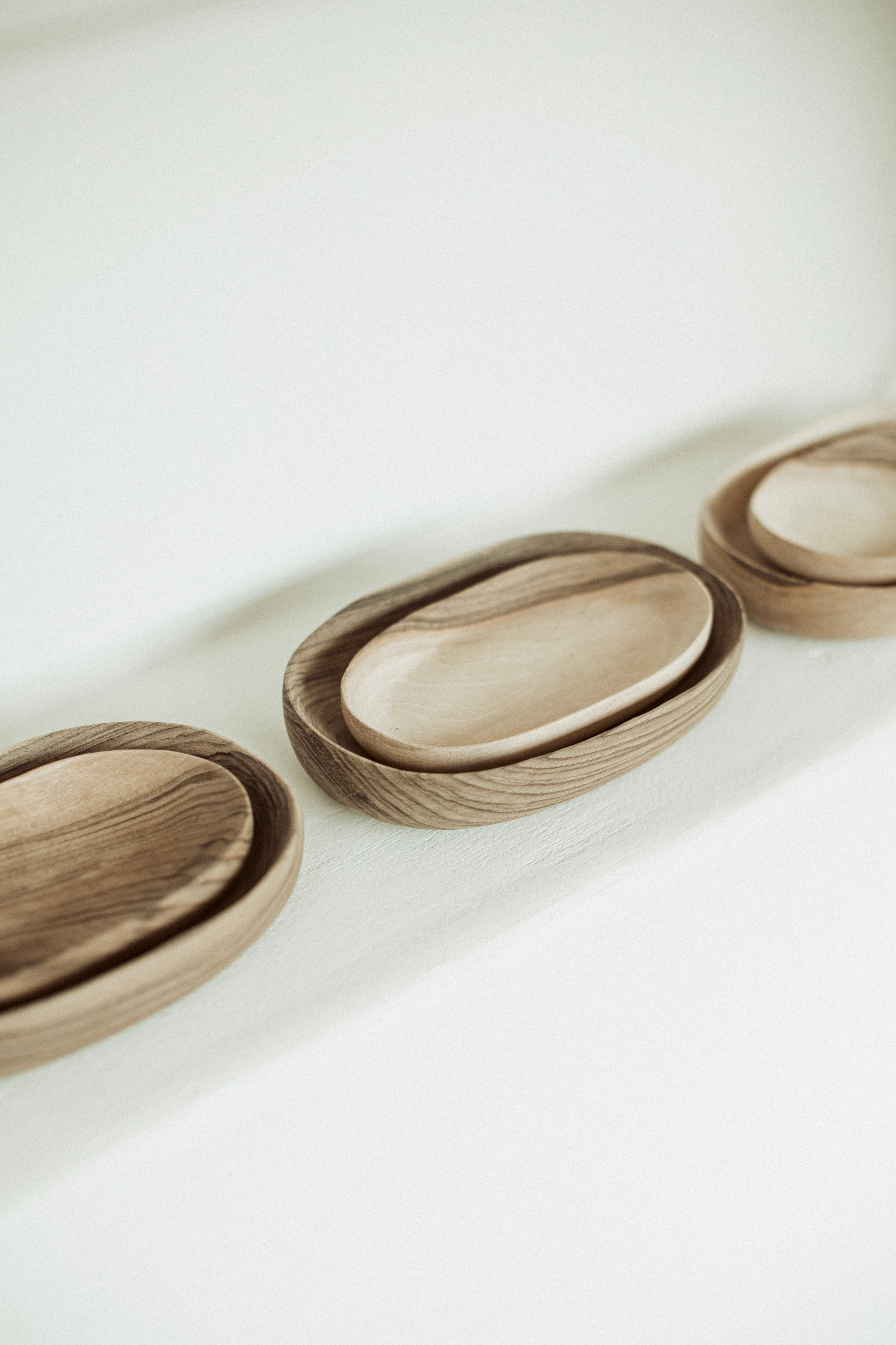 wooden oval bowl