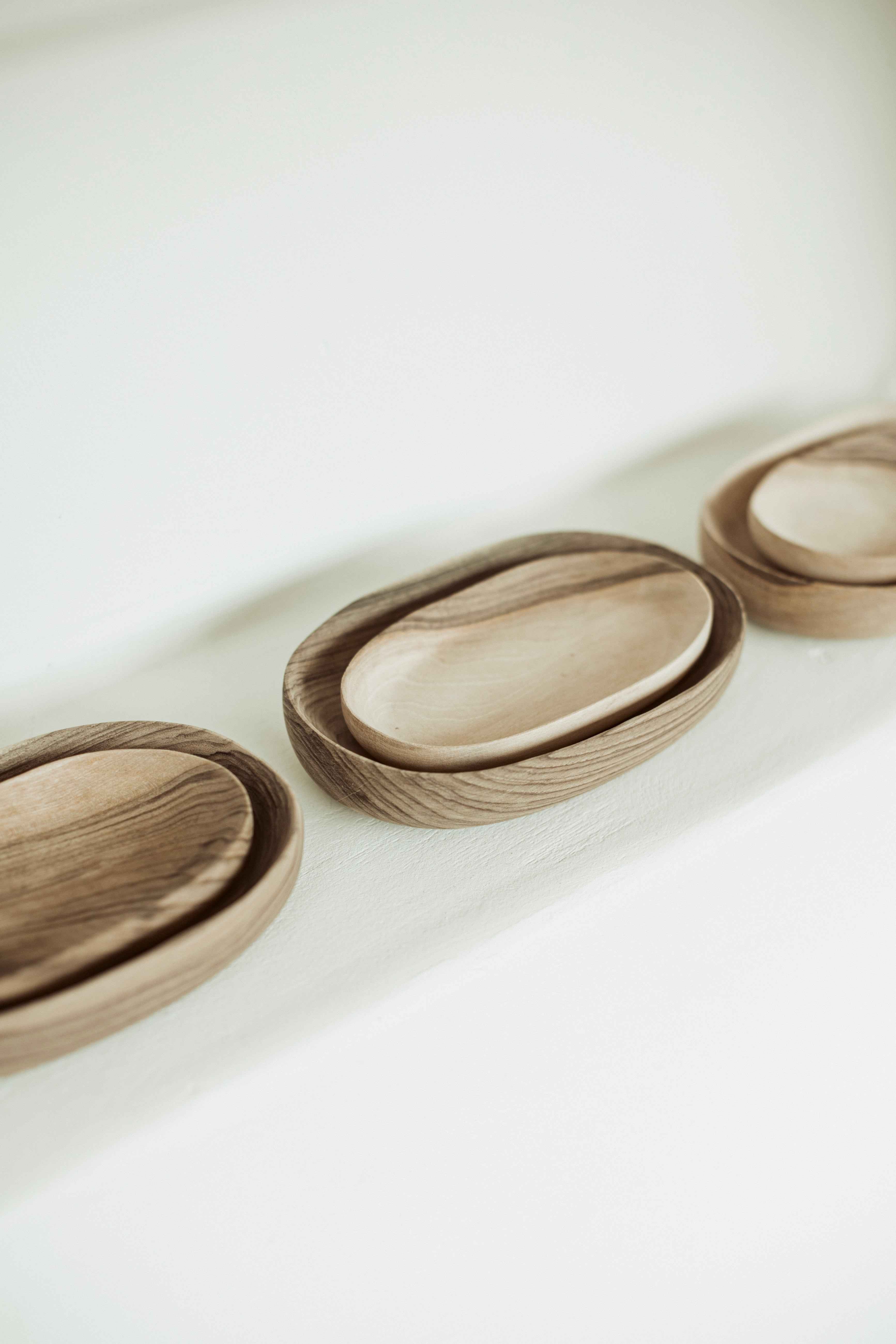 wooden oval bowl