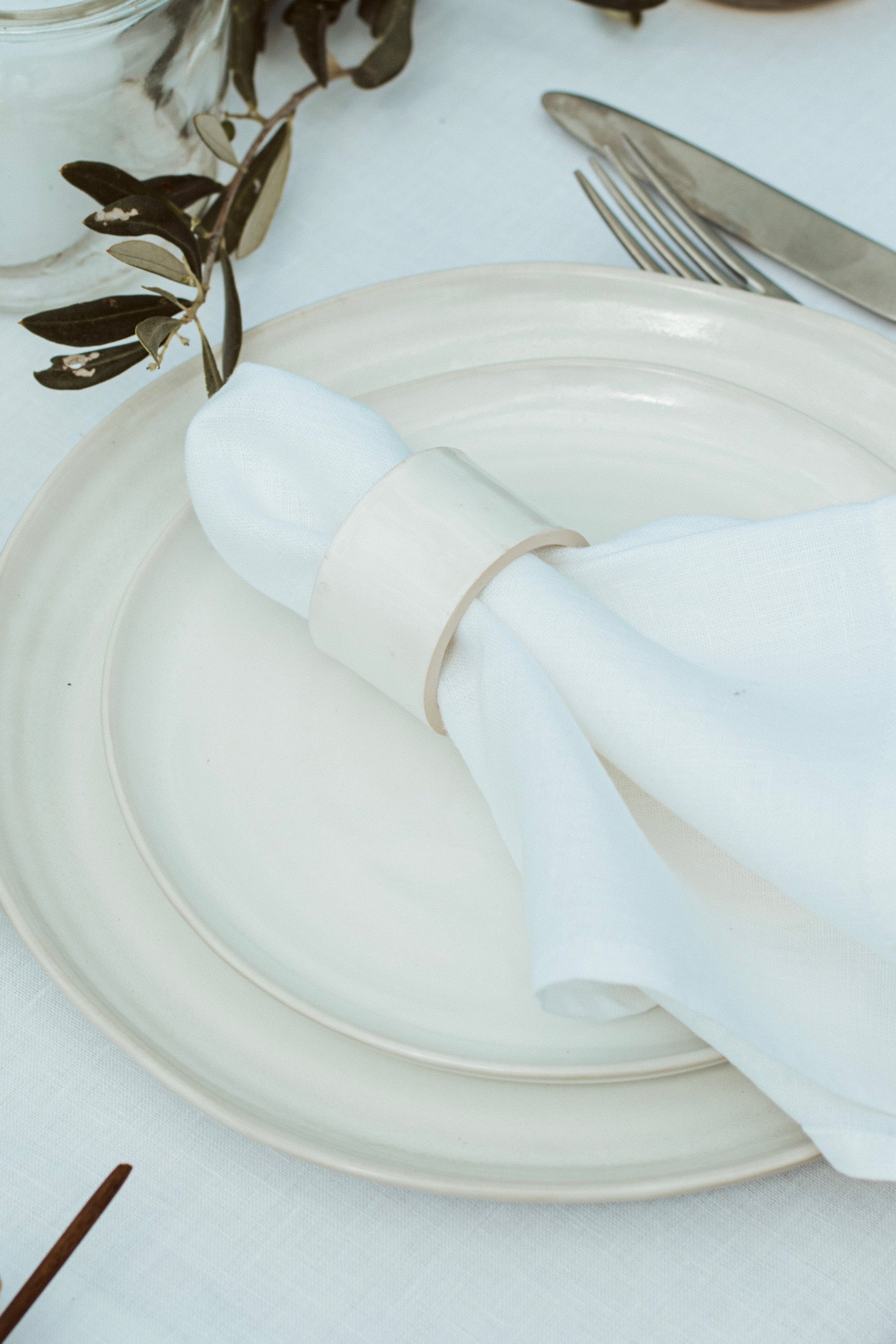 wit linnen servet - set van 2