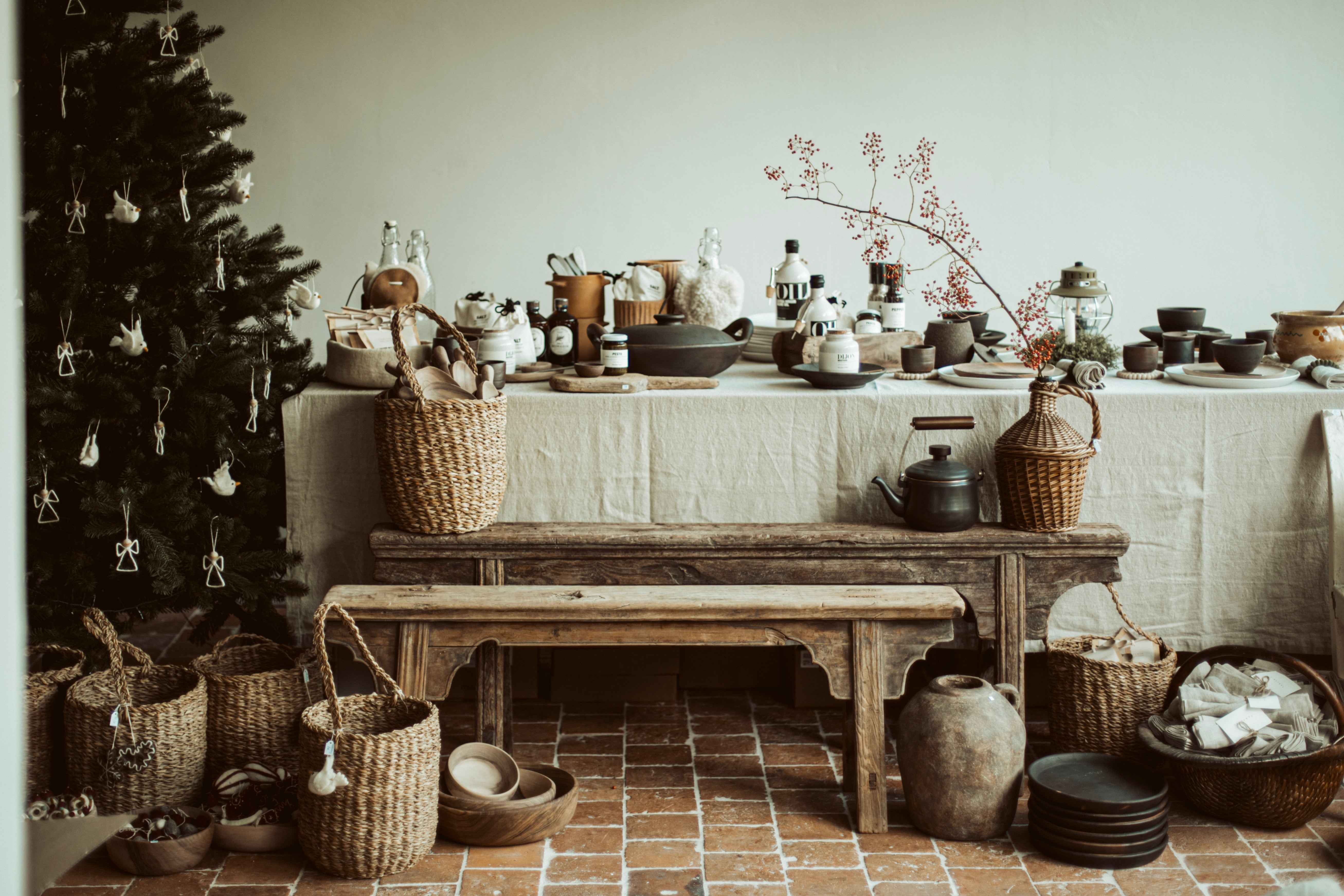 houten banken - brocante