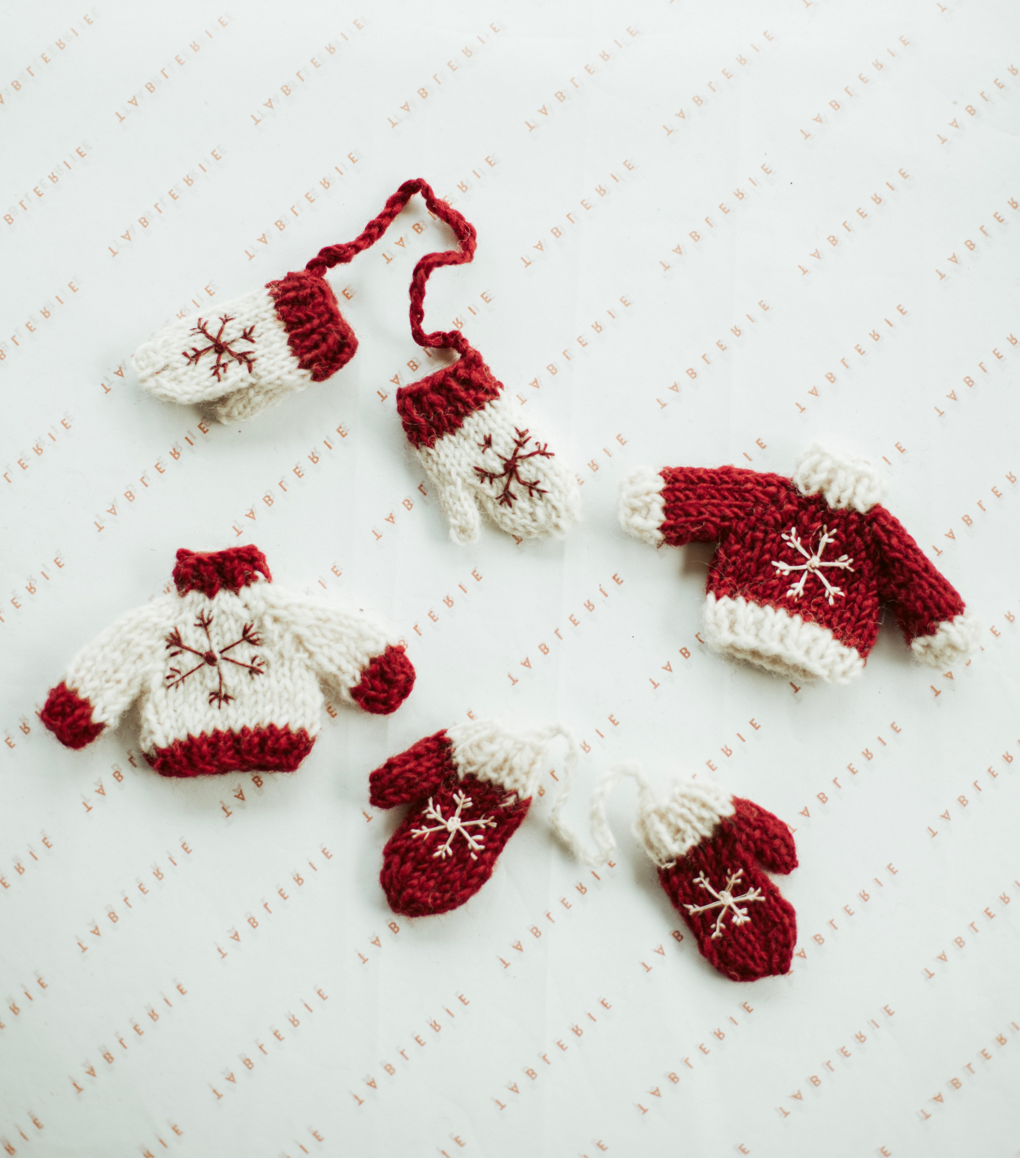 knitted gloves - 1 paar