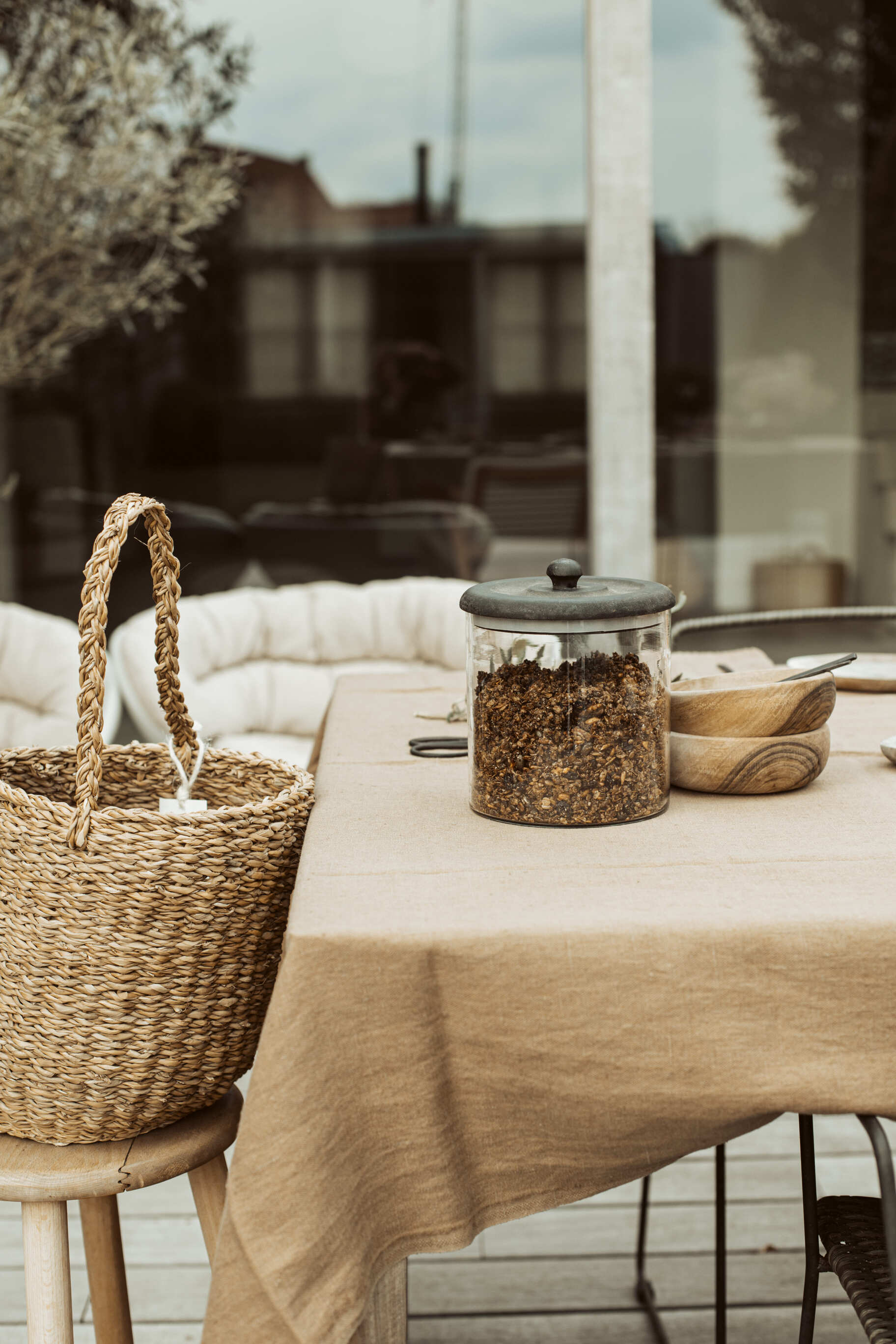 bewaarpot met houten deksel