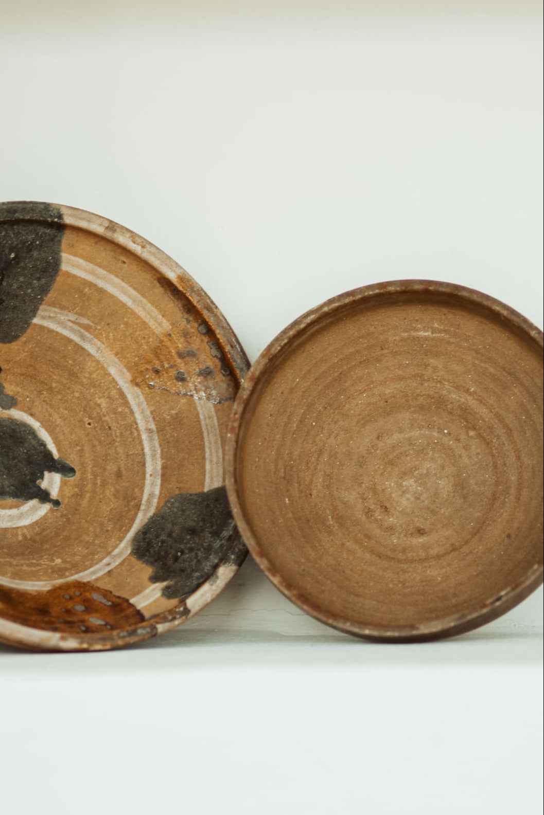 effen bruin terracotta schaaltje - brocante