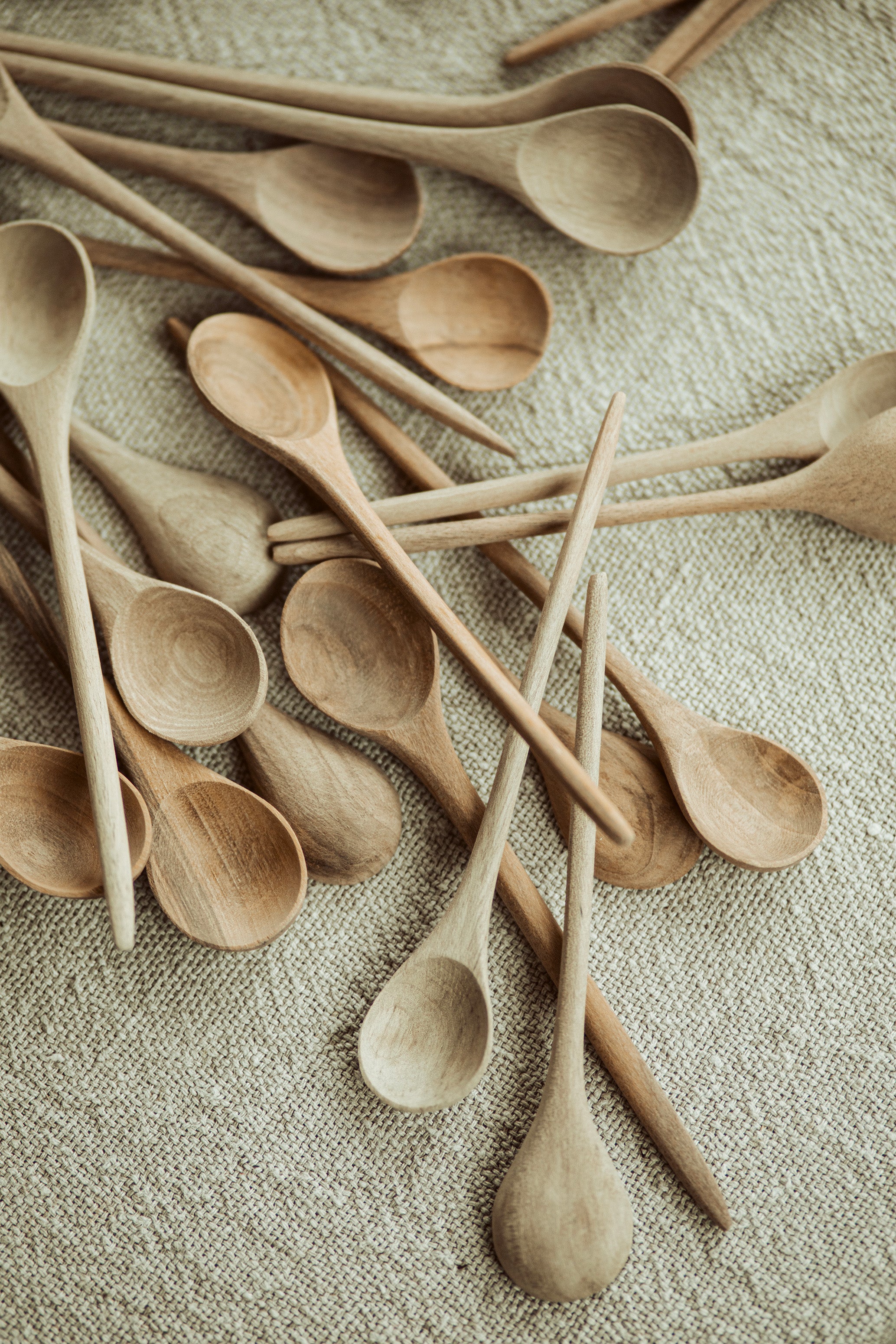 wooden dessert spoon