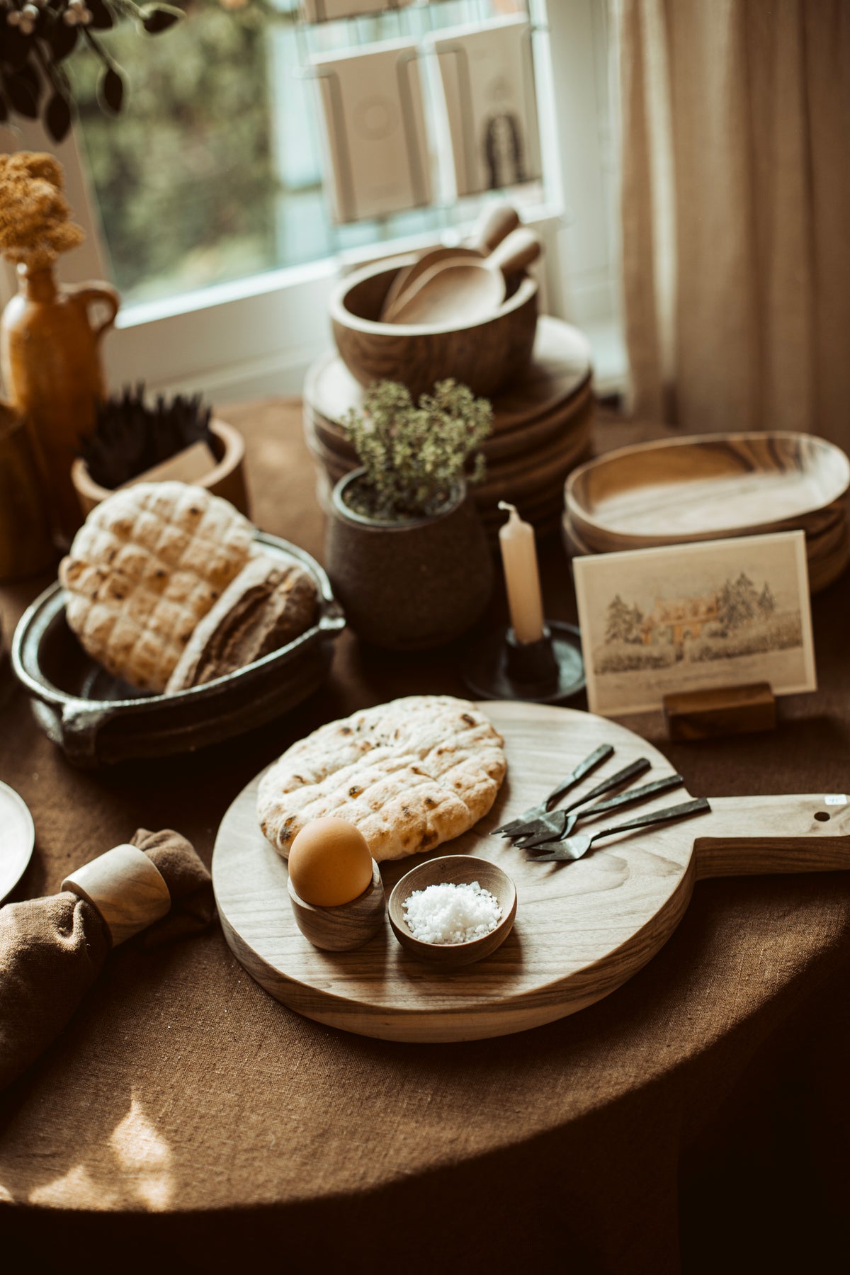 wooden kaasplank rond