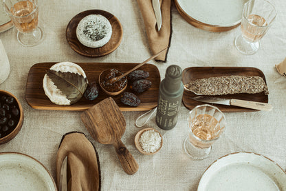 assiette de service en bois