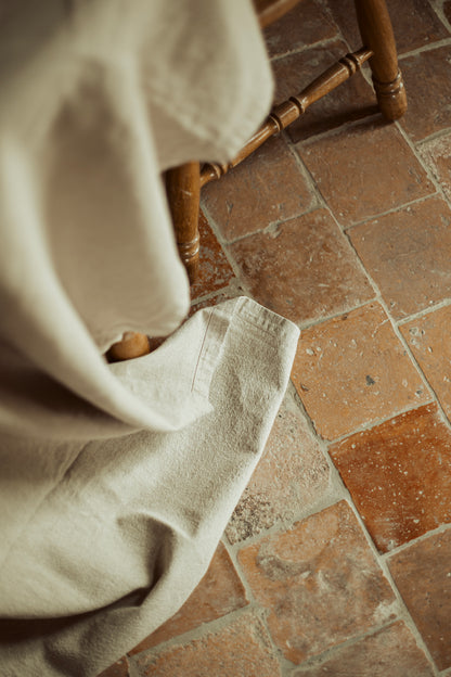 naturel tafelkleed van linnenmix