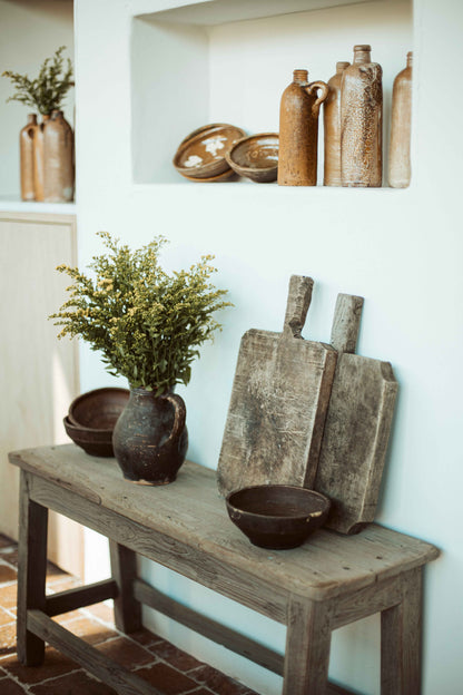 houten bankje - brocante