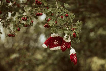 knitted gloves - 1 paar