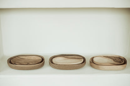 wooden oval bowl