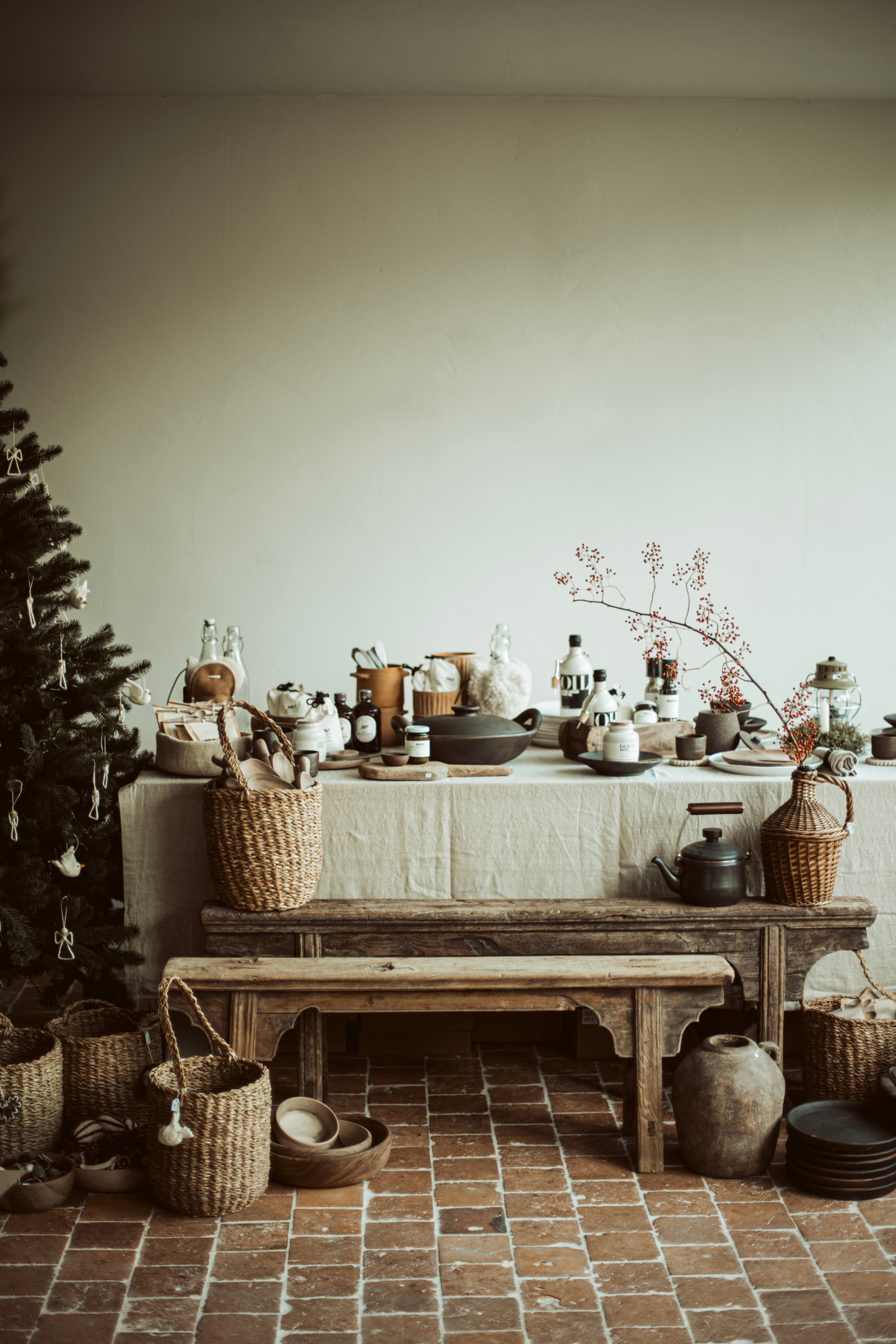 houten banken - brocante