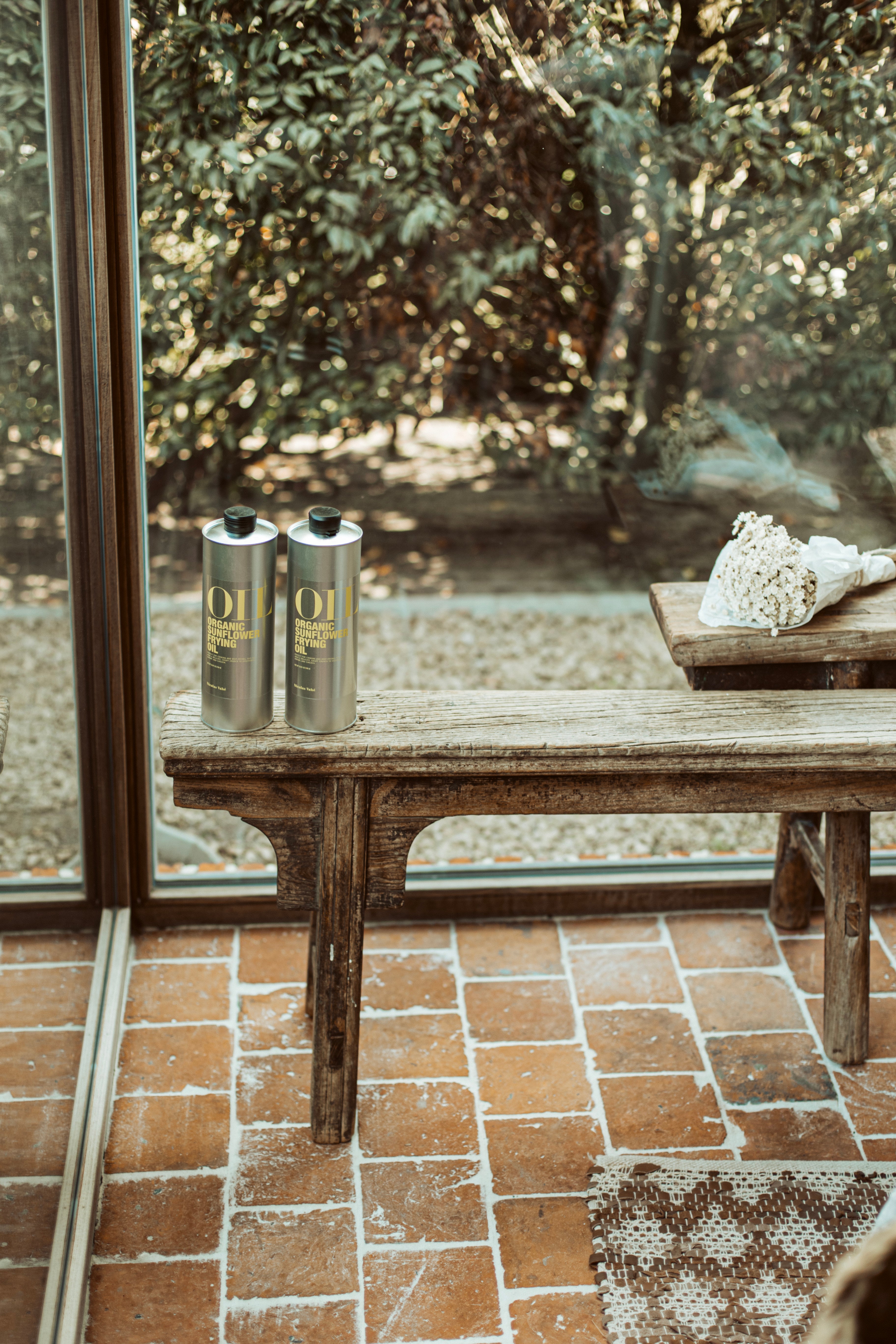 houten banken - brocante