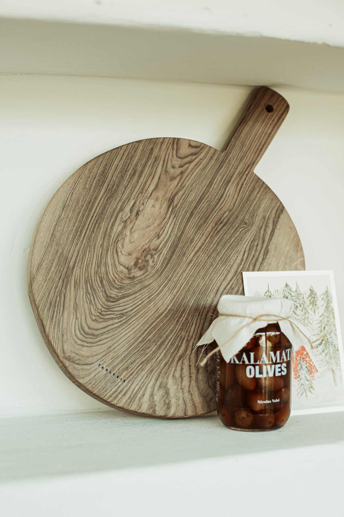 wooden kaasplank rond