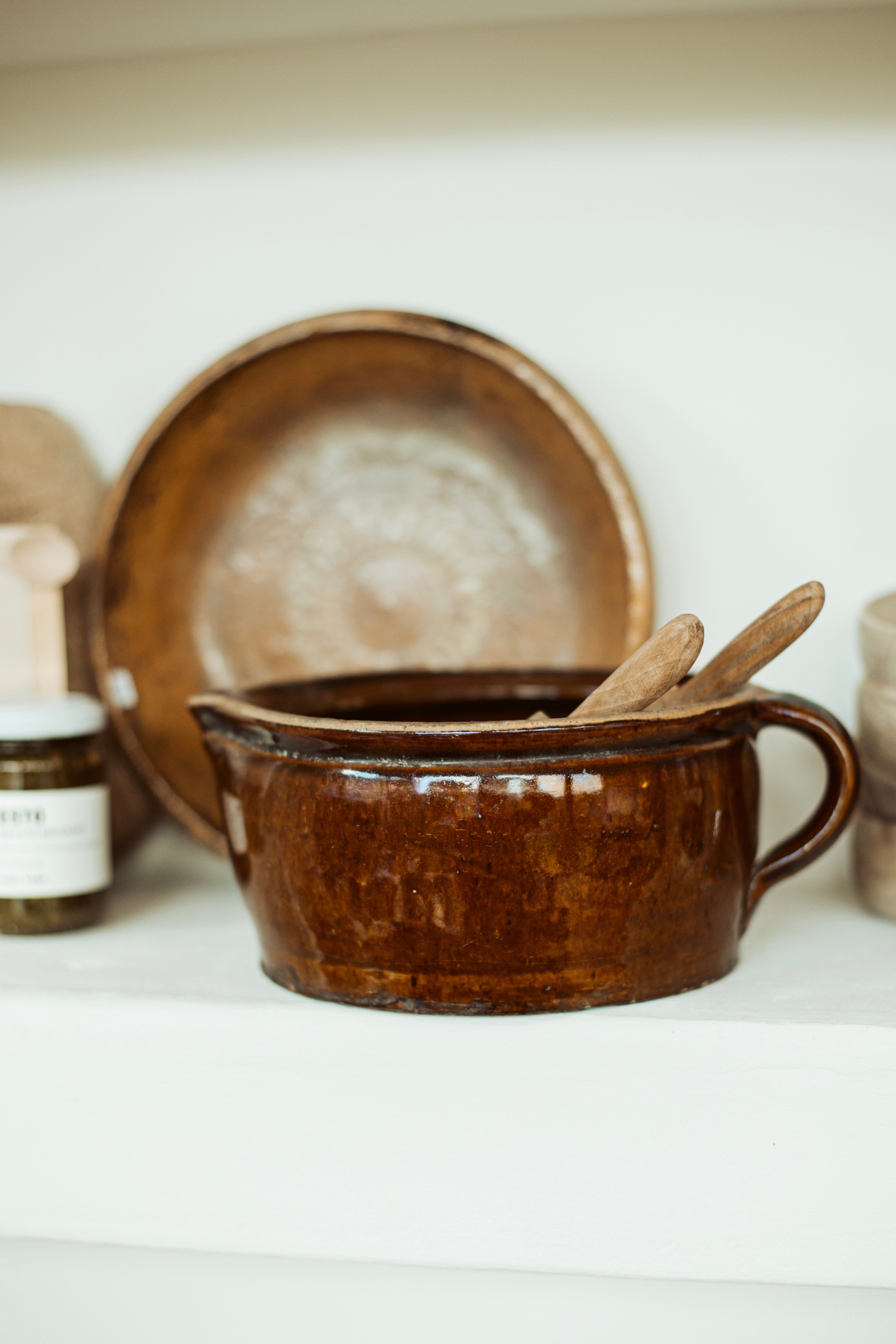 donkerbruine kan - brocante