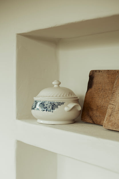 witte terrine met deksel - brocante