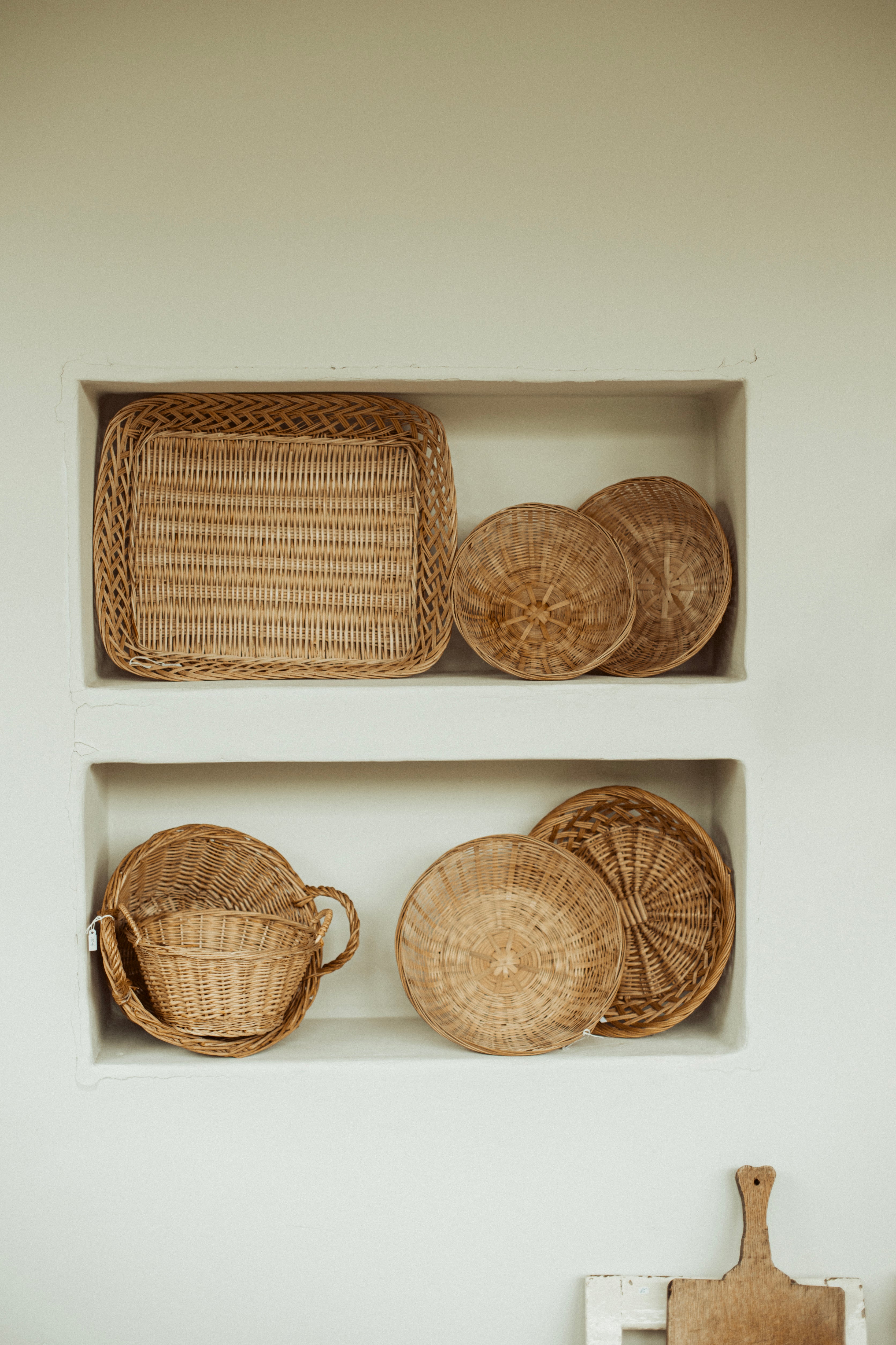 broodmandjes - set van 7 - brocante