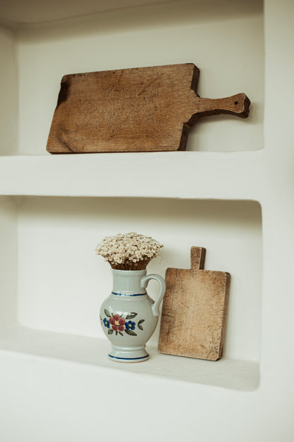 karaf met bloementekening - brocante