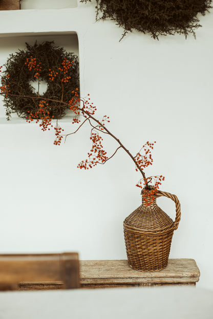 rieten kruik - brocante