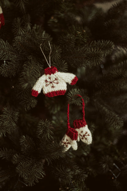 knitted gloves - 1 paar