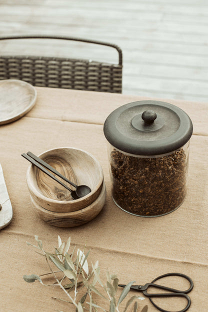 bewaarpot met houten deksel