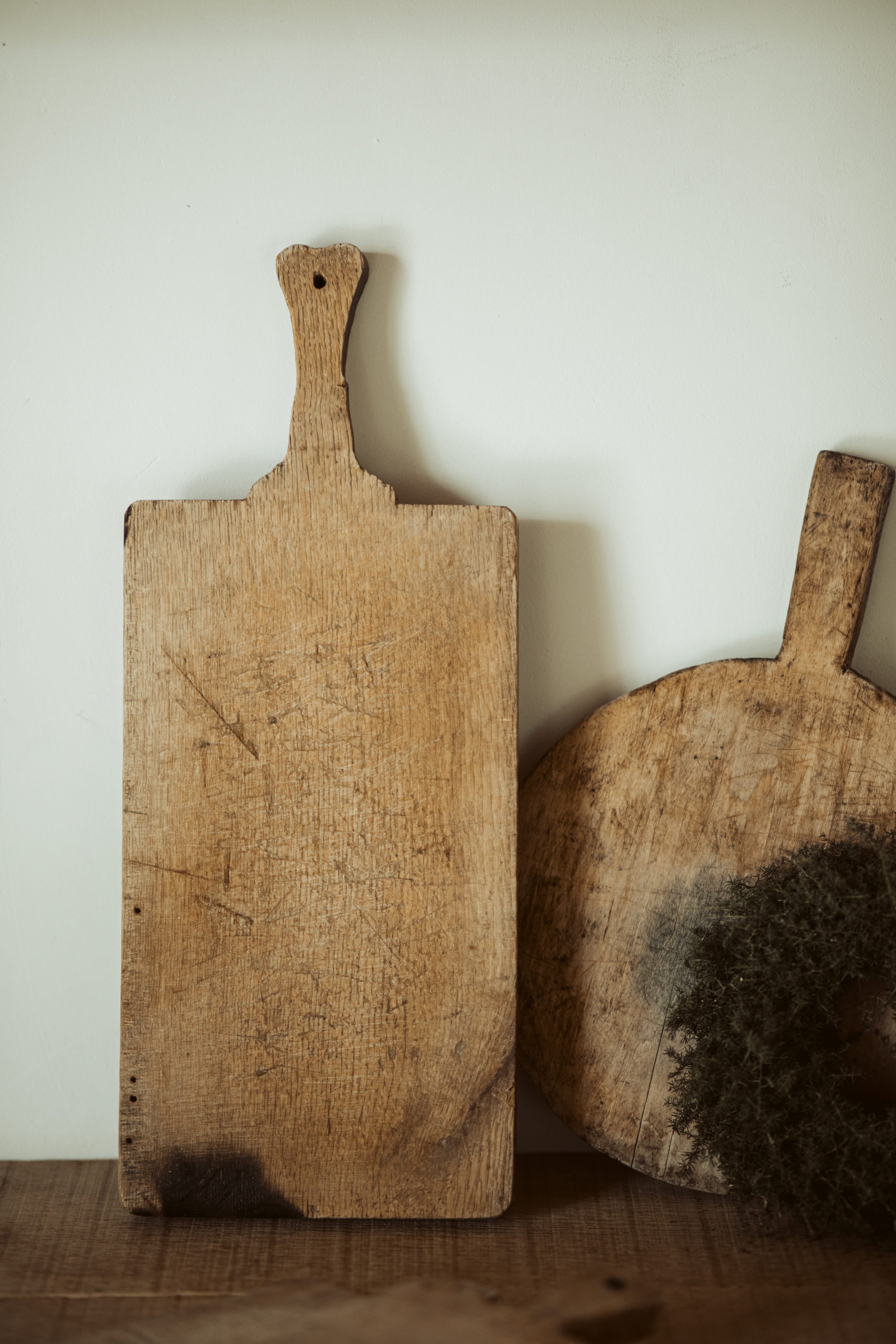 grote rechte houten broodplank - brocante