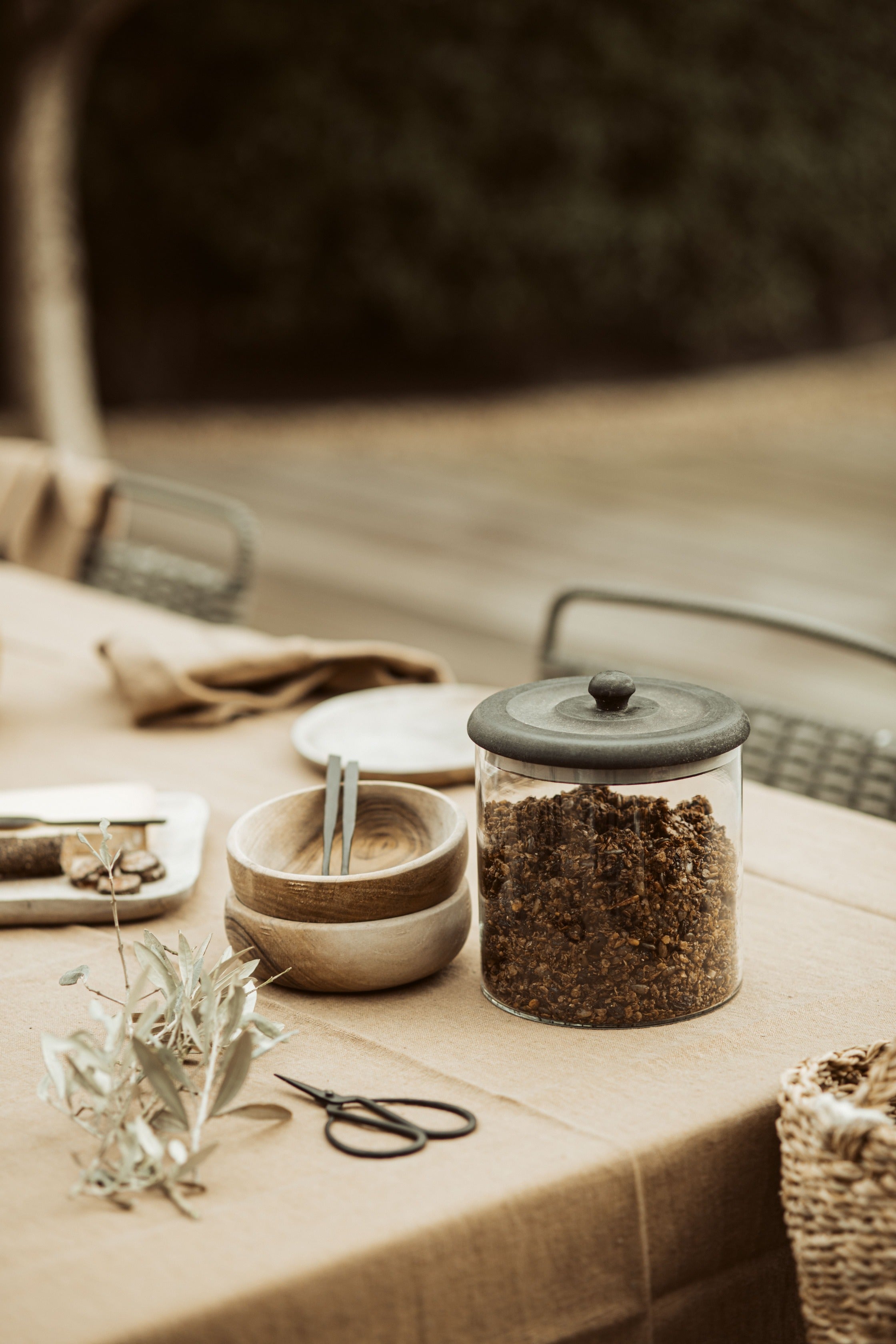 bewaarpot met houten deksel
