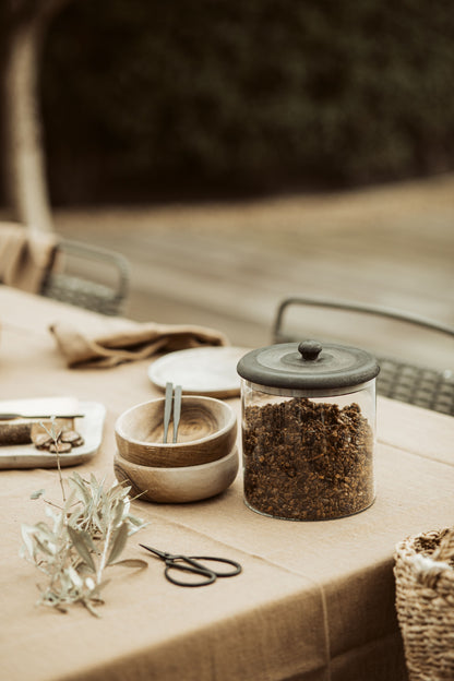 bewaarpot met houten deksel