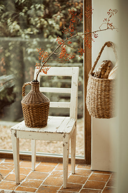 rieten kruik - brocante