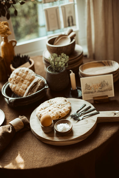 wooden kaasplank rond