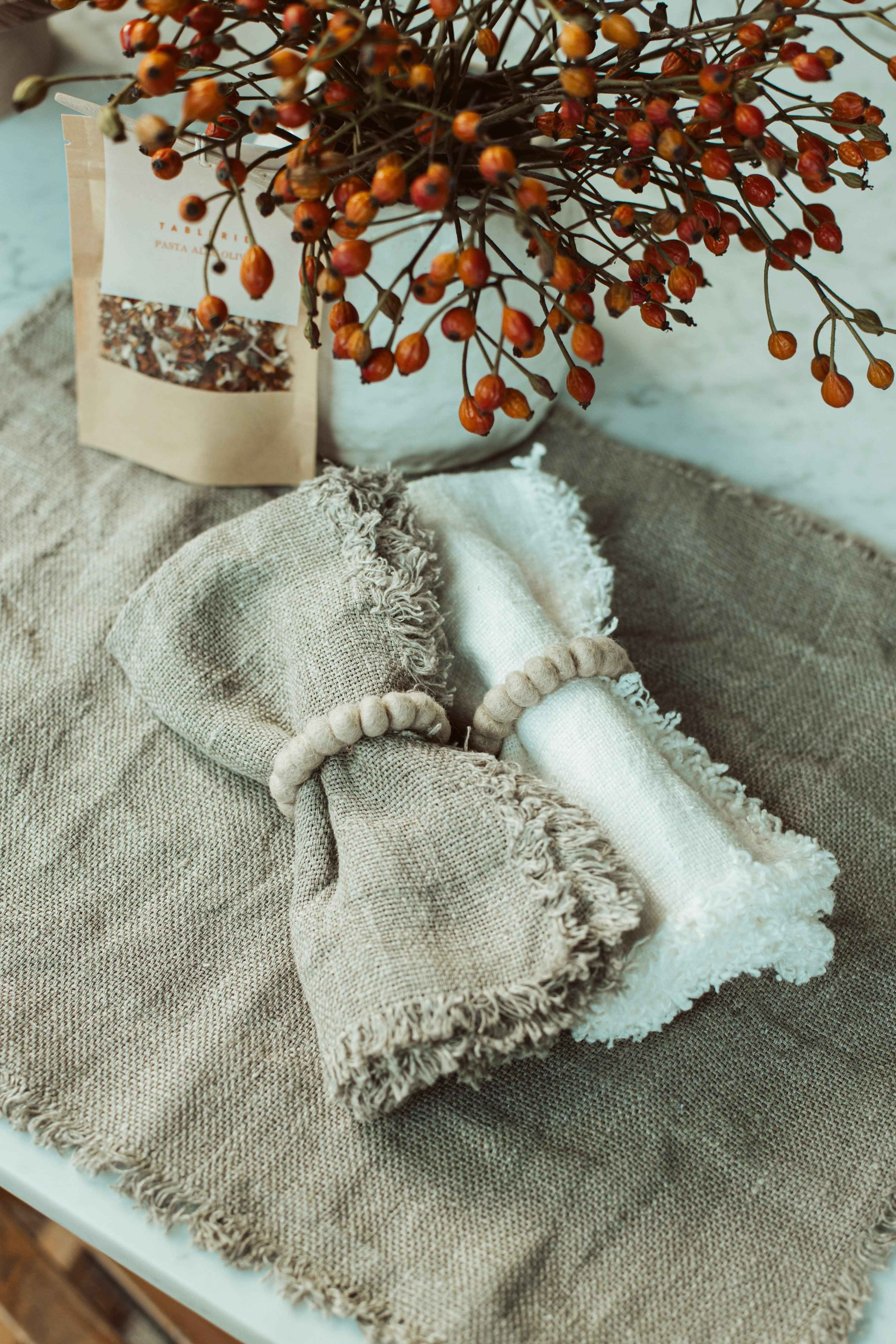 grof linnen servet - set van 2